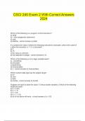  CSCI 240 Exam 2 With Correct Answers 2024