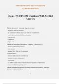 Exam - NUTR&ast;3330 Questions With Verified Answers