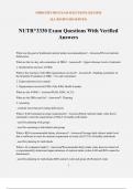 NUTR&ast;3330 Exam Questions With Verified Answers