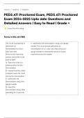 PEDS ATI Proctored Exam&comma; PEDS ATI Proctored Exam 2024-2025 Upto date Questions and Detailed Answers &vert; Easy to Read &vert; Grade &plus;