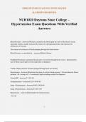 NUR1020 Daytona State College &ndash; Hypertension Exam Questions With Verified Answers