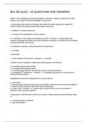 BIO 300 QUIZ 1 -23 QUESTIONS AND ANSWERS