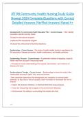 ATI RN COMMUNITY HEALTH NURSING NEWEST 2024 ACTUAL EXAM&vert; COMPLETE QUESTIONS AND CORRECT DETAILED ANSWERS &lpar;VERIFIED ANSWERS&rpar; ALREADY GRADED A&plus;&vert; RN COMMUNITY HEALTH NURSING ATI&vert; BRAND NEW&excl;&excl; 