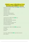 CMS315- exam 1 UPDATED ACTUAL  Questions and CORRECT Answers