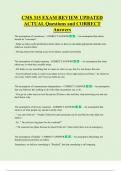CMS 315 EXAM REVIEW UPDATED  ACTUAL Questions and CORRECT  Answers