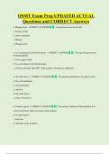 OSMT Exam Prep UPDATED ACTUAL  Questions and CORRECT Answers
