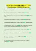 OSMT Test Prep UPDATED ACTUAL  Questions and CORRECT Answers
