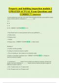 Property and building inspection module 2 UPDATED ACTUAL Exam Questions and  CORRECT Answers