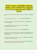 40 Hour Property and Building Inspection  Module 1 SITE CONDITIONS UPDATED  ACTUAL Exam Questions and CORRECT  Answers