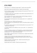 ETA PREP Exam with Questions And Answers