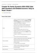 Chapter 10&colon; Family Dynamics 2024-2025 Upto date Questions and Detailed Answers &vert; Easy to Read &vert; Grade &plus;