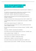 PCHA EXAM QUESTIONS AND ANSWERS 100&percnt; CORRECT