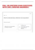 PHIL 106 MIDTERM EXAM QUESTIONS WITH 100&percnt; VERIFIED ANSWERS&excl;&excl;