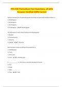 FFA CDE Floriculture Test Questions&comma; all with Answers Verified 100&percnt; Correct