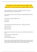 Foundations of the Restoration Final REl C 225 Manscill Test with Questions Solved 100&percnt; Correct