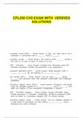 CPL250 CH3 EXAM WITH VERIFIED SOLUTIONS&period;