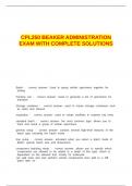 CPL250 BEAKER ADMINISTRATION EXAM WITH COMPLETE SOLUTIONS