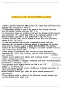 CPL250 MAIN EXAM WITH COMPLETE SOLUTIONS