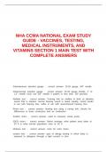 NHA CCMA NATIONAL EXAM STUDY GUIDE - VACCINES&comma; TESTING&comma; MEDICAL INSTRUMENTS&comma; AND