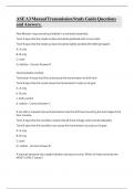 ASE A3 Manual Transmission Study Guide Questions and Answers&period;