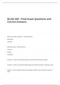 RLGN 350 - Final Exam Questions and Correct Answers