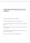 RLGN 1301 Final Exam Questions and Answers