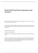RLGN 1302 Final Exam Questions and Answers