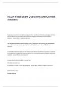 RLGN Final Exam Questions and Correct Answers
