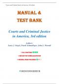 Manual & Test Bank For Courts and Criminal Justice in America&comma; Updated Edition 3rd Edition by Larry J&period; Siegel
