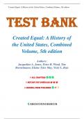 Test Bank for Created Equal A History of the United States&comma; Combined Volume&comma; 5th Edition Jones&comma; All Chapters 1-30