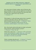 DISTRICT OF COLUMBIA PHYSICAL THERAPY  JURISPRUDENCE &lpar;Actual 2024-2025&rpar; QUESTIONS with  ANSWERS
