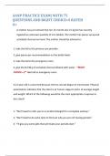 AANP PRACTICE EXAM&vert; WITH 75 QUESTIONS AND RIGHT CHOICE>S RATED A&plus;