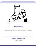 Biochemistry-Ammonia and the Urea Cycle Specialized N-products