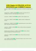 GMS Chapter 14 UPDATED ACTUAL  QUESTIONS and CORRECT Answers
