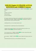 GMS 522 Chapter 11 UPDATED ACTUAL  QUESTIONS and CORRECT Answers