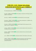 GMS 522 - L10 - Global Advertising UPDATED QUESTIONS and CORRECT  Answers