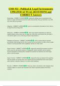 GMS 522 Bundled Exam Questions WITH  CORRECT Answers