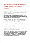 SEC&plus; Test Questions 1-50 Questions & complete answers with Complete Solutions