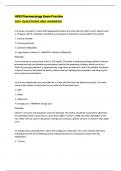 HESI Pharmacology Exam Practice EXAM WITH 200&plus; QUESTIONS AND CORRECT