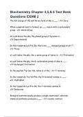 Biochemistry Chapter 4&comma;5&comma;& 6 Test Bank Questions EXAM 2