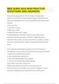 MED SURG 2024 HESI PRACTICE QUESTIONS AND ANSWERS