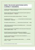 NIMS 700 EXAM QUESTIONS WITH CORRECT ANSWERS