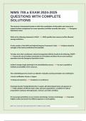 NIMS 700&period;a EXAM 2024-2025 QUESTIONS WITH COMPLETE SOLUTIONS&period;
