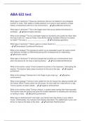 ABA 622 test Latest Questions & Answers Verified 100&percnt; Correct&excl;&excl;