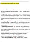 Pa state inspection questions and answers