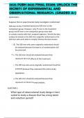 2025 PUBH 8035 FINAL EXAM&colon; UNLOCK THE SECRETS OF EXPERIMENTAL AND OBSERVATIONAL RESEARCH&period; &lpar;GRADED A&plus;&rpar;