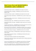 Red Cross first aid QUESTIONS & ANSWERS 100&percnt; CORRECT&excl;&excl;