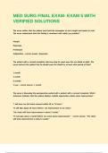 MED SURG FINAL  EXAM 5 WITH VERIFIED SOLUTIONs