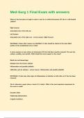 Med-Surg 1 Final Exam with answers
