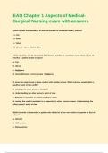 EAQ Chapter 1 Aspects of Medical-Surgical Nursing exam with answers